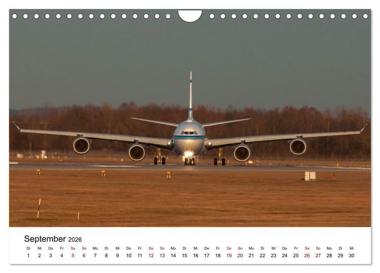 Produktbild: Flugzeuge von Airbus 2026 (Wandkalender 2026 DIN A4 quer), CALVENDO Monatskalender