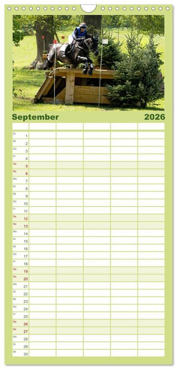 Produktbild: Familienplaner 2026 - Die Buschreiter mit 5 Spalten (Wandkalender, 21 x 45 cm) CALVENDO