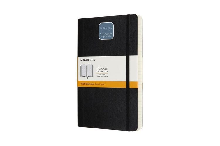 Produktbild: Moleskine Notizbuch Large/A5, Liniert, Erweiterte Seitenanzahl, Schwarz
