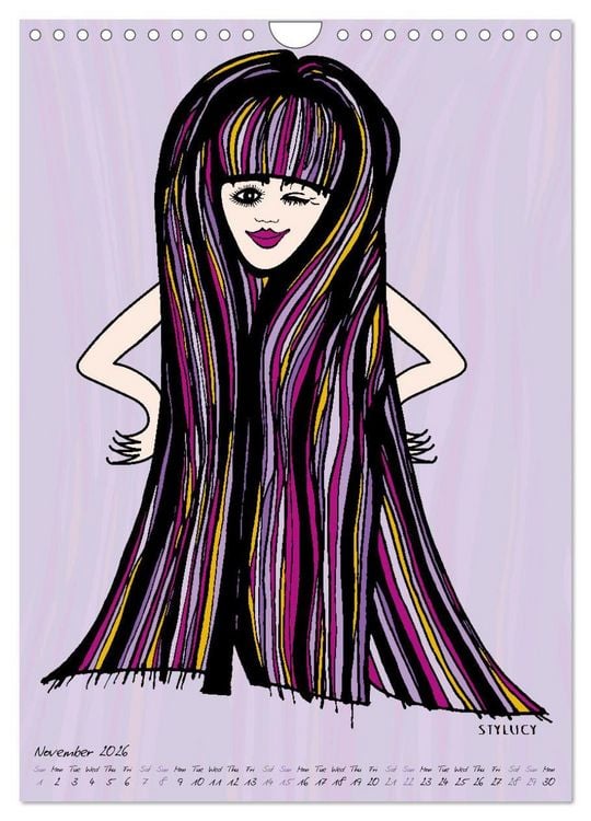 Produktbild: The HAIRSTYLAS Fashion (Wall Calendar 2026 DIN A4 portrait), CALVENDO 12 Month Wall Calendar