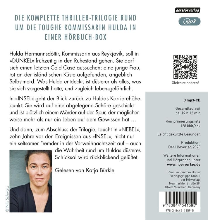 Produktbild: Die Hulda-Trilogie. Dunkel - Insel - Nebel