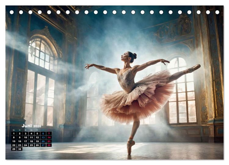 Produktbild: BALLETT - ein Hauch Magie (Tischkalender 2026 DIN A5 quer), CALVENDO Monatskalender
