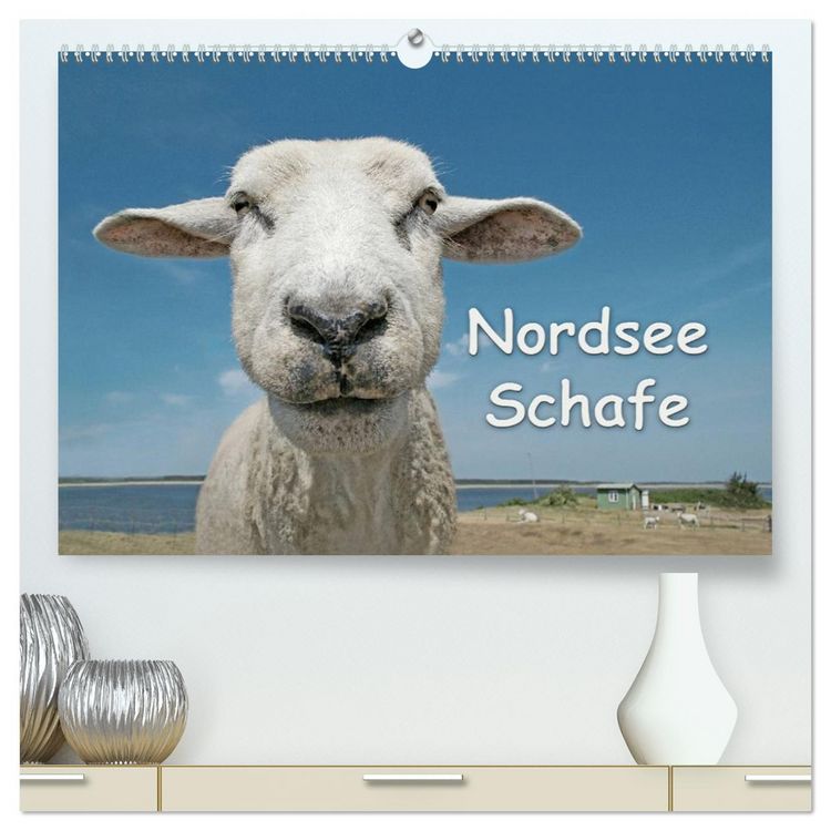 Produktbild: Nordsee Schafe (hochwertiger Premium Wandkalender 2026 DIN A2 quer), Kunstdruck in Hochglanz