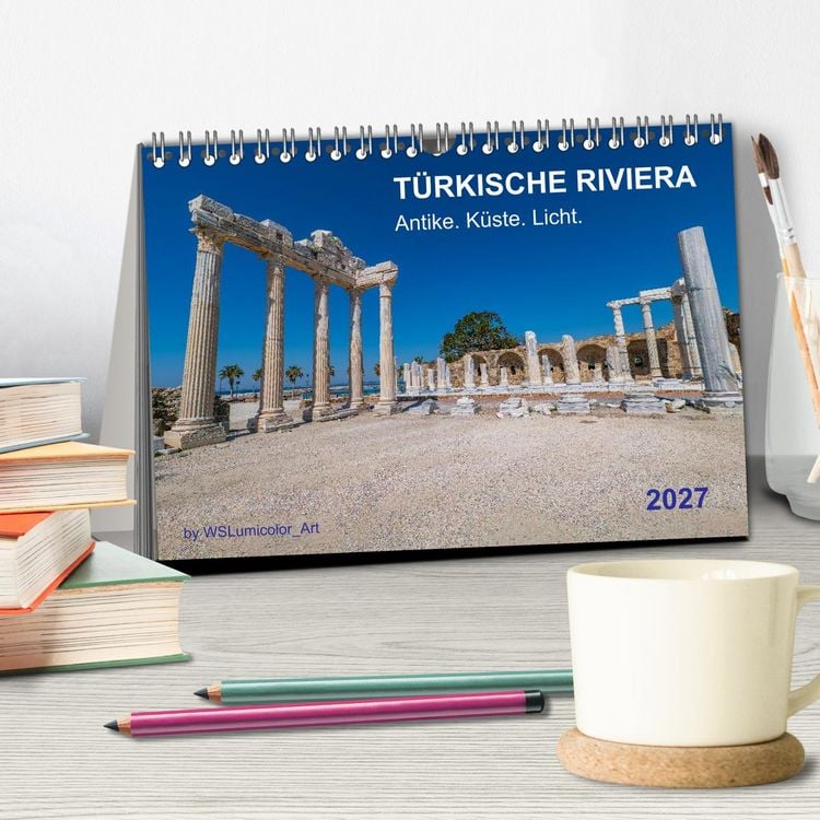 Produktbild: T&Uuml;RKISCHE RIVIERA - Antike. K&uuml;ste. Licht. (Tischkalender 2027 DIN A5 quer), CALVENDO Monatskalender