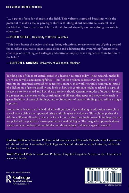 Produktbild: Generalizing from Educational Research