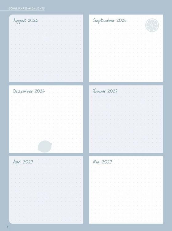 Produktbild: Mein Lehrerplaner A5+ &ndash; Ringbindung &ndash; Lehrerkalender f&uuml;r das Schuljahr 2026/2027 &ndash; Zitronentanz