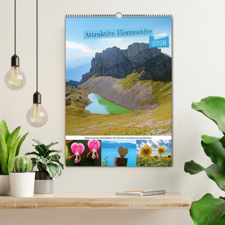 Produktbild: Attraktive Herzmotive 2026 (Wandkalender 2026 DIN A2 hoch), CALVENDO Monatskalender
