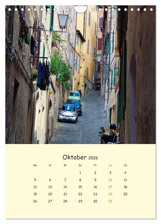 Produktbild: Siena - Impressionen (Wandkalender 2026 DIN A4 hoch), CALVENDO Monatskalender