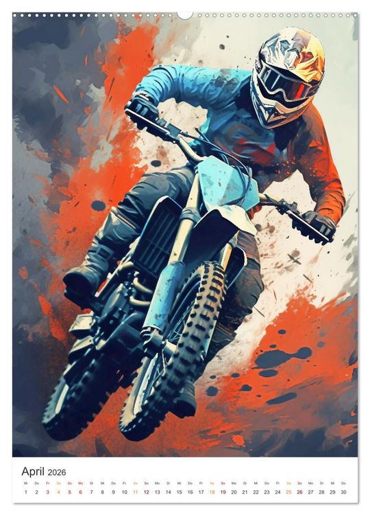Produktbild: Motocross - Mit Leib und Seele dabei (Wandkalender 2026 DIN A2 hoch), CALVENDO Monatskalender
