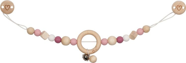 Produktbild: Goki 65249 - Kinderwagenkette Herz mit Clips