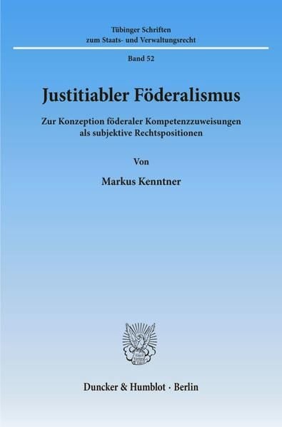 Produktbild: Justitiabler F&ouml;deralismus.