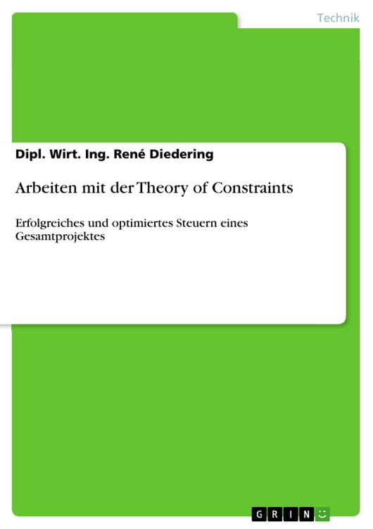 Produktbild: Arbeiten mit der Theory of Constraints