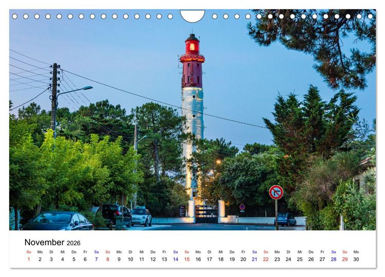 Produktbild: Arcachon Bordeaux Cap Ferret (Wandkalender 2026 DIN A4 quer), CALVENDO Monatskalender