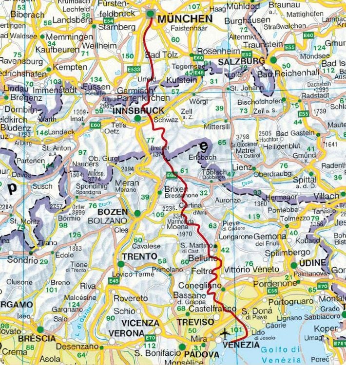 Produktbild: ROTHER Wanderf&uuml;hrer Alpen&uuml;berquerung M&uuml;nchen - Venedig