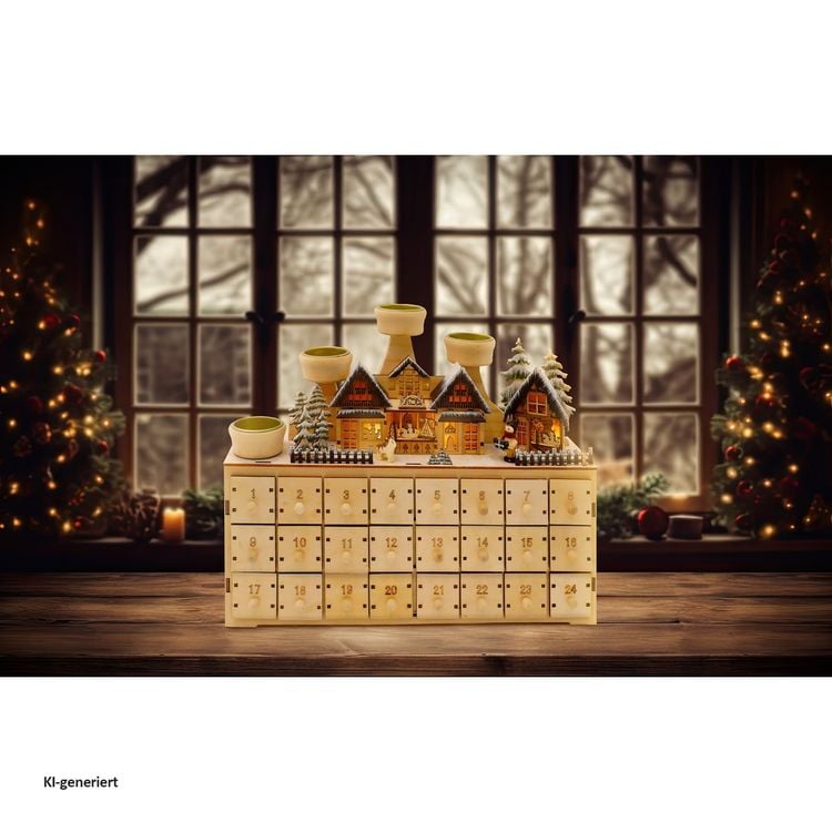 Produktbild: HTI-Living Adventsleuchter mit Adventskalender zum Bef&uuml;llen