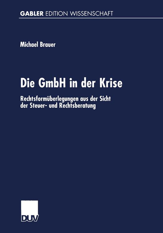 Produktbild: Die GmbH in der Krise