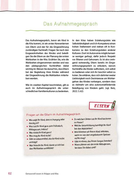 Produktbild: Genussvoll essen in Krippe und Kita