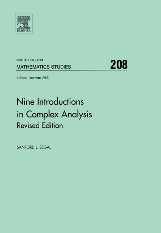 Produktbild: Nine Introductions in Complex Analysis - Revised Edition