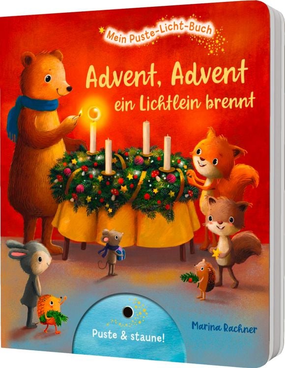 Produktbild: Mein Puste-Licht-Buch: Advent, Advent, ein Lichtlein brennt