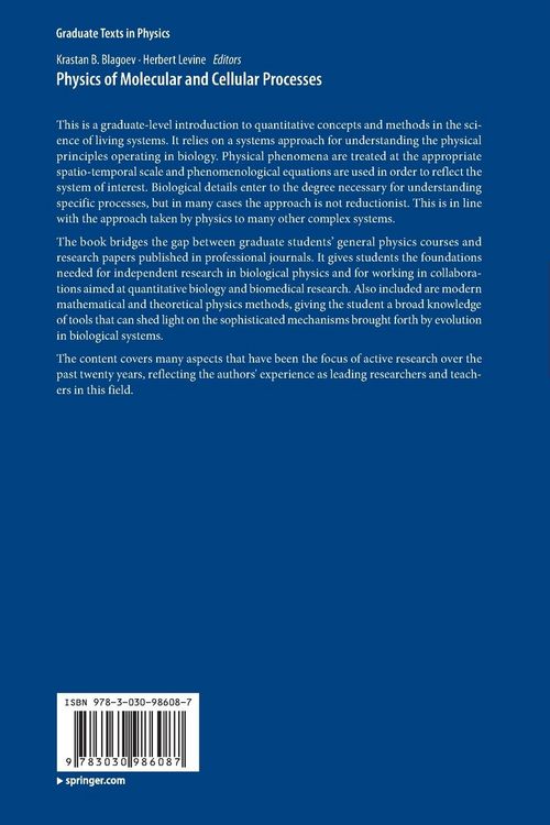 Produktbild: Physics of Molecular and Cellular Processes