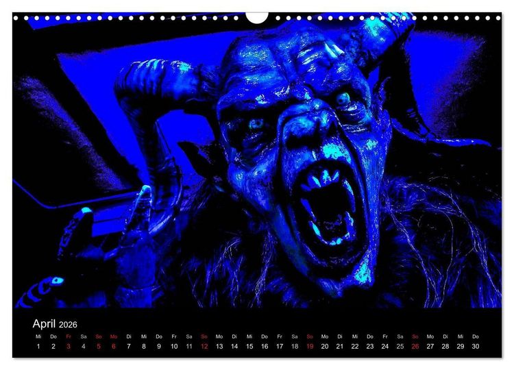 Produktbild: Perchten und Krampusse im Voralpenland (Wandkalender 2026 DIN A3 quer), CALVENDO Monatskalender