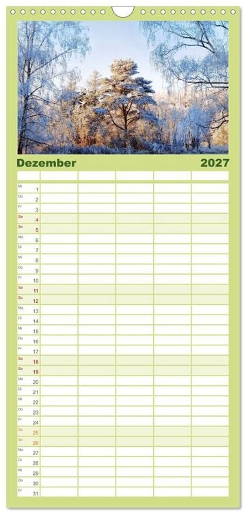 Produktbild: Familienplaner 2027 - Dreieich Natur Pur mit 5 Spalten (Wandkalender, 21 x 45 cm) CALVENDO