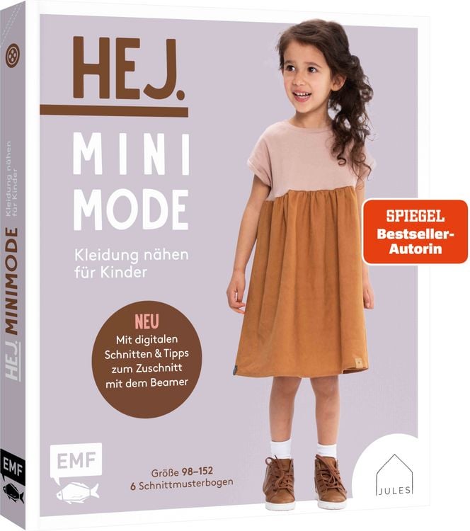 Produktbild: Hej. Minimode &ndash; Kleidung n&auml;hen f&uuml;r Kinder. Mit digitalen Schnitten und Tipps zum Zuschnitt mit dem Beamer