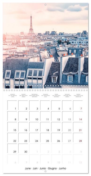 Produktbild: Le Paris romantique (Calendrier mural carr&eacute; 2026 30x30 cm) Calendrier double avec une page pour vos prises de notes