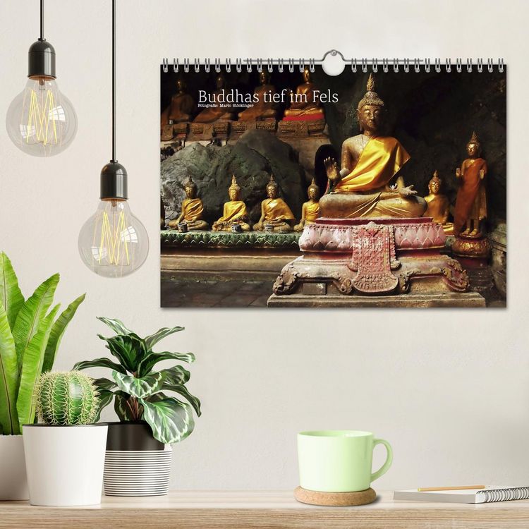 Produktbild: Buddhas tief im Fels (Wandkalender 2026 DIN A4 quer), CALVENDO Monatskalender