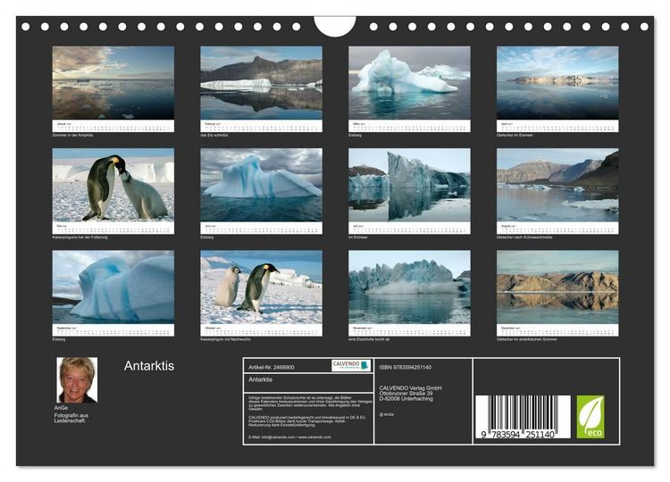Produktbild: Antarktis (Wandkalender 2027 DIN A4 quer), CALVENDO Monatskalender