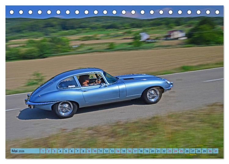 Produktbild: Jaguar E-Type - Die Raubkatze (Tischkalender 2026 DIN A5 quer), CALVENDO Monatskalender