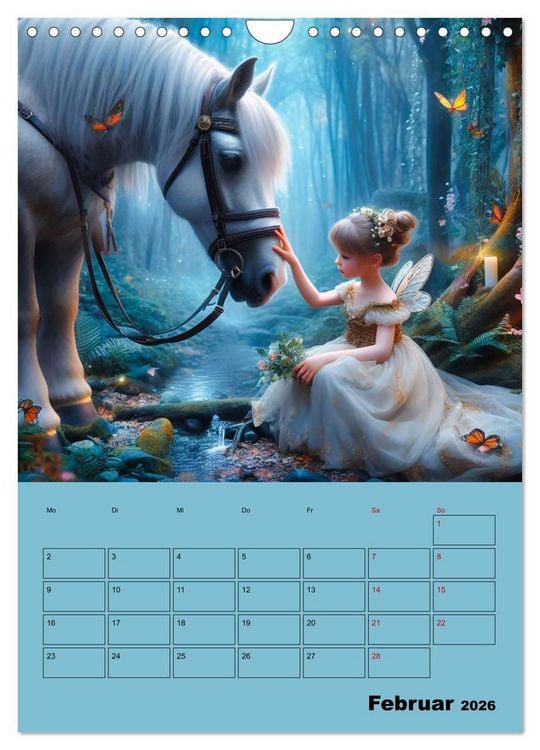 Produktbild: K&ouml;nigliche Momente - Kleine Prinzessin im M&auml;rchenwald (Wandkalender 2026 DIN A4 hoch), CALVENDO Monatskalender