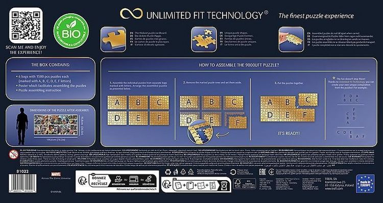 Produktbild: UFT Puzzle 9000 - Marvel - Across the Comic Universe