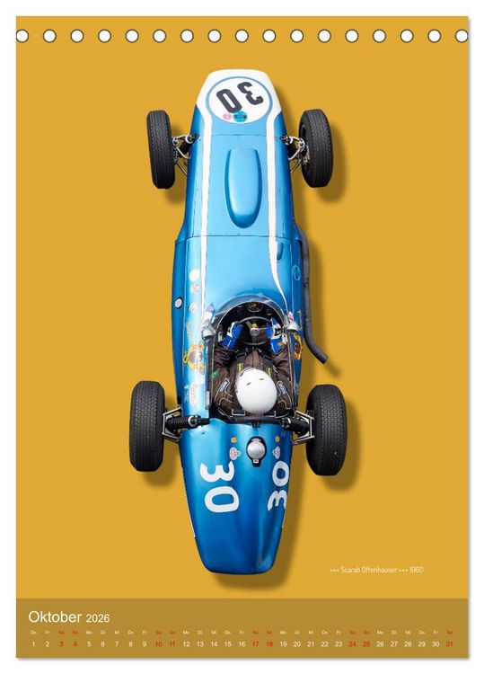 Produktbild: Legenden des Rennsports, Historic Grand Prix Cars 1925-1960 (Tischkalender 2026 DIN A5 hoch), CALVENDO Monatskalender