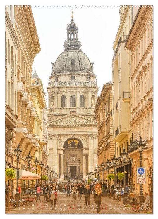 Produktbild: Budapest - Ein malerischer Spaziergang (hochwertiger Premium Wandkalender 2026 DIN A2 hoch), Kunstdruck in Hochglanz