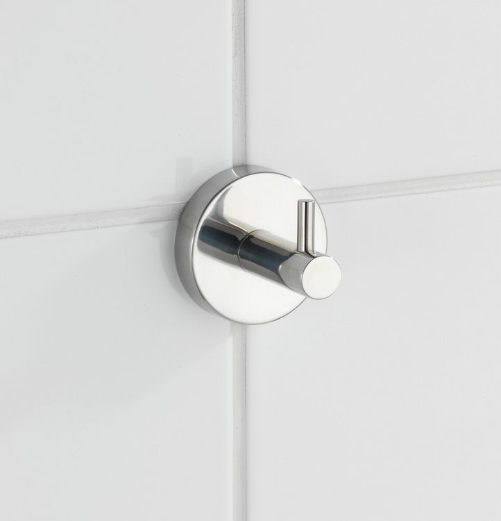 Produktbild: Wandhaken Uno Mod. Bosio Edelstahl gl&auml;nzend 2er Set, rostfrei