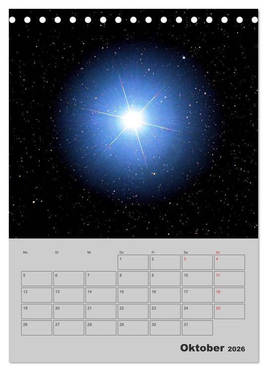 Produktbild: Wunderbares Universum (Tischkalender 2026 DIN A5 hoch), CALVENDO Monatskalender