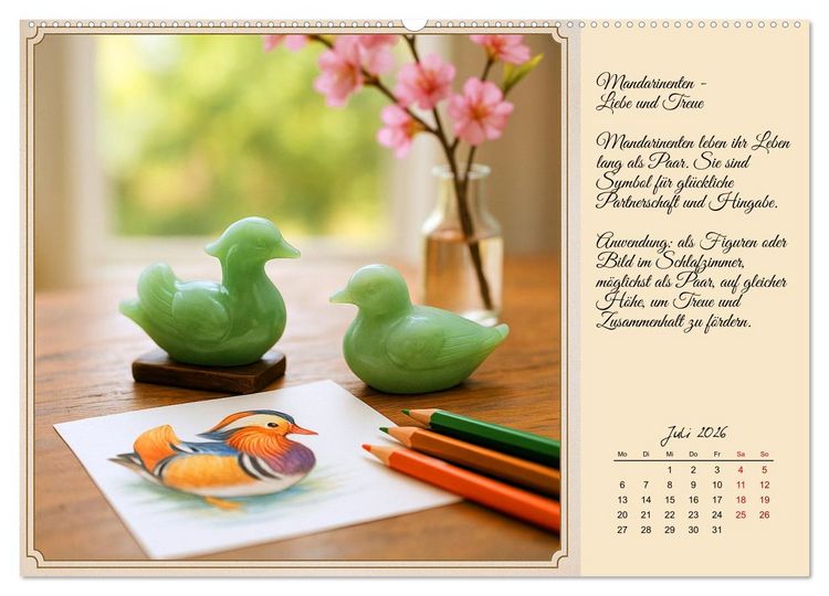 Produktbild: Feng Shui - Symbole f&uuml;r die Harmonie des Qi (Wandkalender 2026 DIN A2 quer), CALVENDO Monatskalender