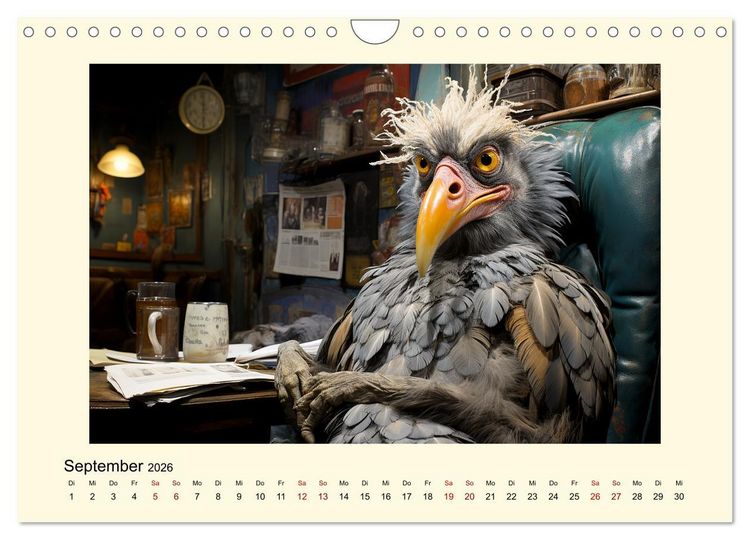 Produktbild: Verr&uuml;ckte H&uuml;hner (Wandkalender 2026 DIN A4 quer), CALVENDO Monatskalender