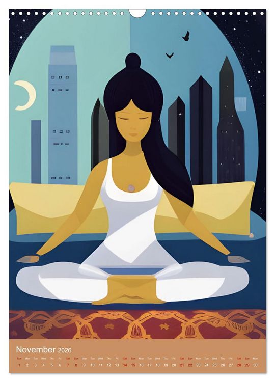Produktbild: Meditation Unites (Wall Calendar 2026 DIN A3 portrait), CALVENDO 12 Month Wall Calendar