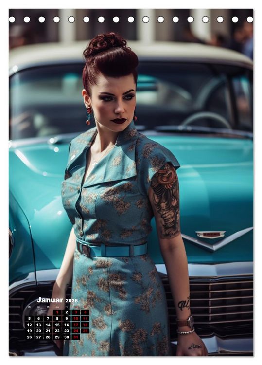 Produktbild: Rockabilly (Tischkalender 2026 DIN A5 hoch), CALVENDO Monatskalender