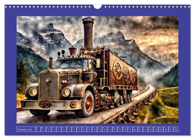 Produktbild: Steampunk power on ground, water, air and space (Wall Calendar 2026 DIN A3 landscape), CALVENDO 12 Month Wall Calendar