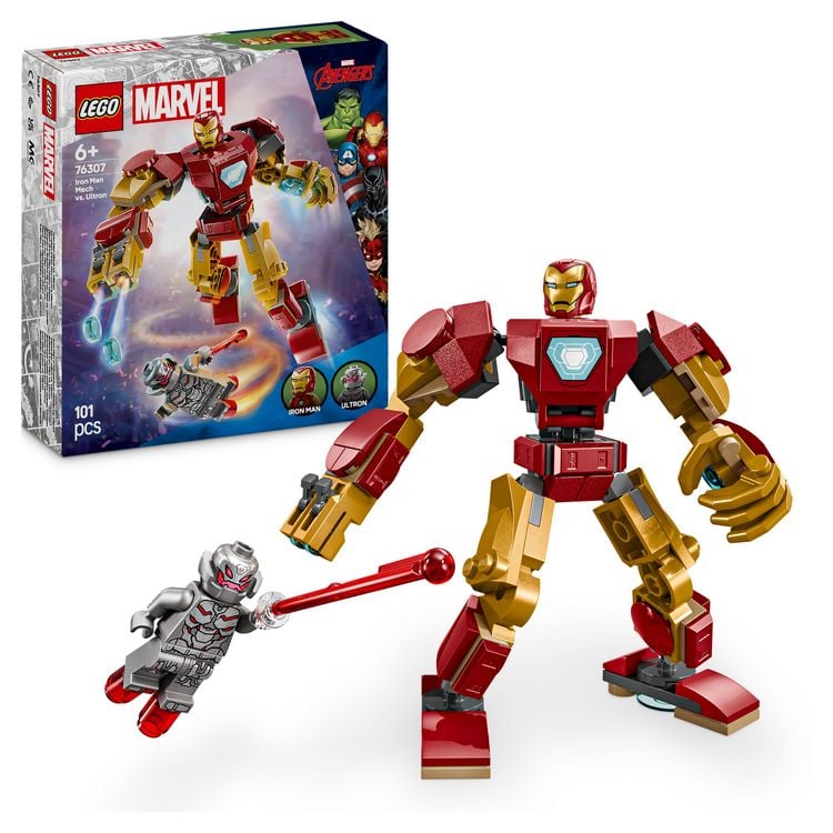 Produktbild: LEGO Marvel Iron Man Mech vs. Ultron - Superhelden Spielzeug 76307