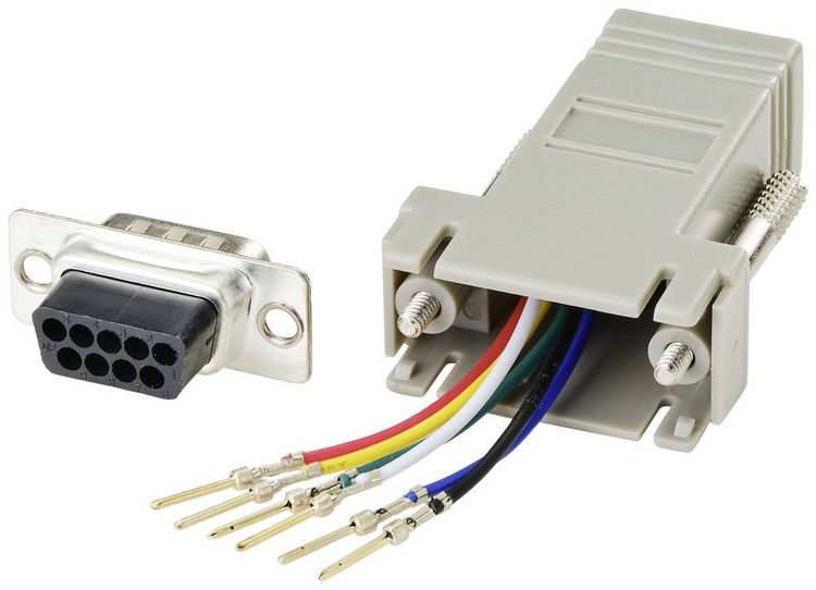 Produktbild: TRU COMPONENTS D-SUB Adapter D-SUB-Stecker 9pol. - RJ12-Buchse 1St.