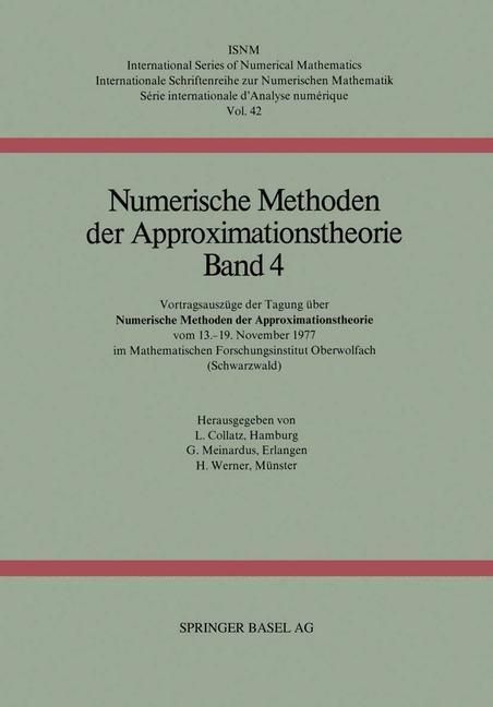 Produktbild: Numerische Methoden der Approximationstheorie