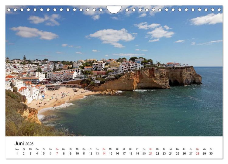Produktbild: Algarve von Sagres bis Tavira (Wandkalender 2026 DIN A4 quer), CALVENDO Monatskalender