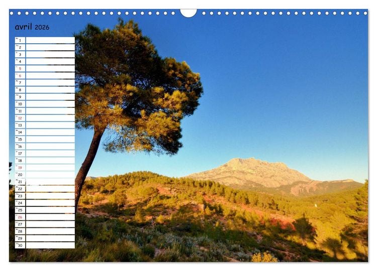 Produktbild: La Montagne Sainte-Victoire &ndash; dans les pas de C&eacute;zanne (Calendrier mural 2026 DIN A3 vertical), CALVENDO calendrier mensuel