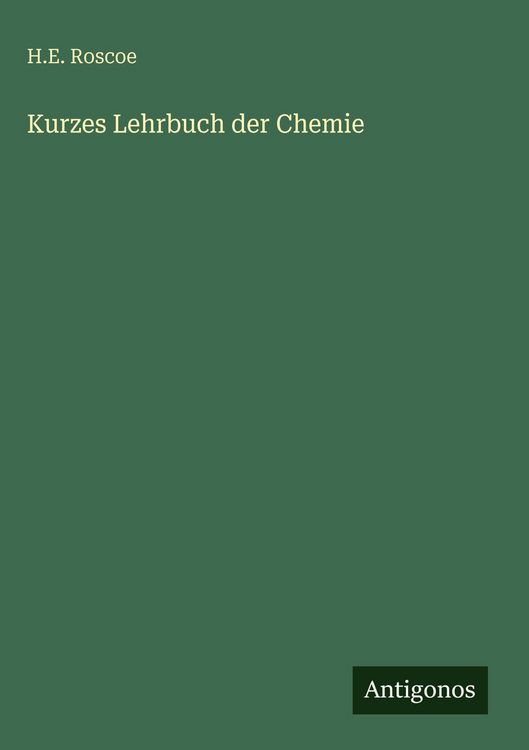 Produktbild: Kurzes Lehrbuch der Chemie
