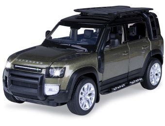 Produktbild: Land Rover Defender 110 Diecast 1:32 gr&uuml;n inkl. Knopfzellen