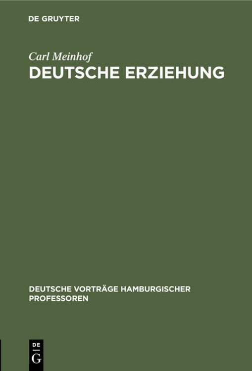 Produktbild: Deutsche Erziehung